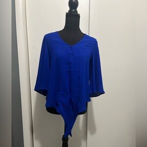 Elegant Blue Women's Top